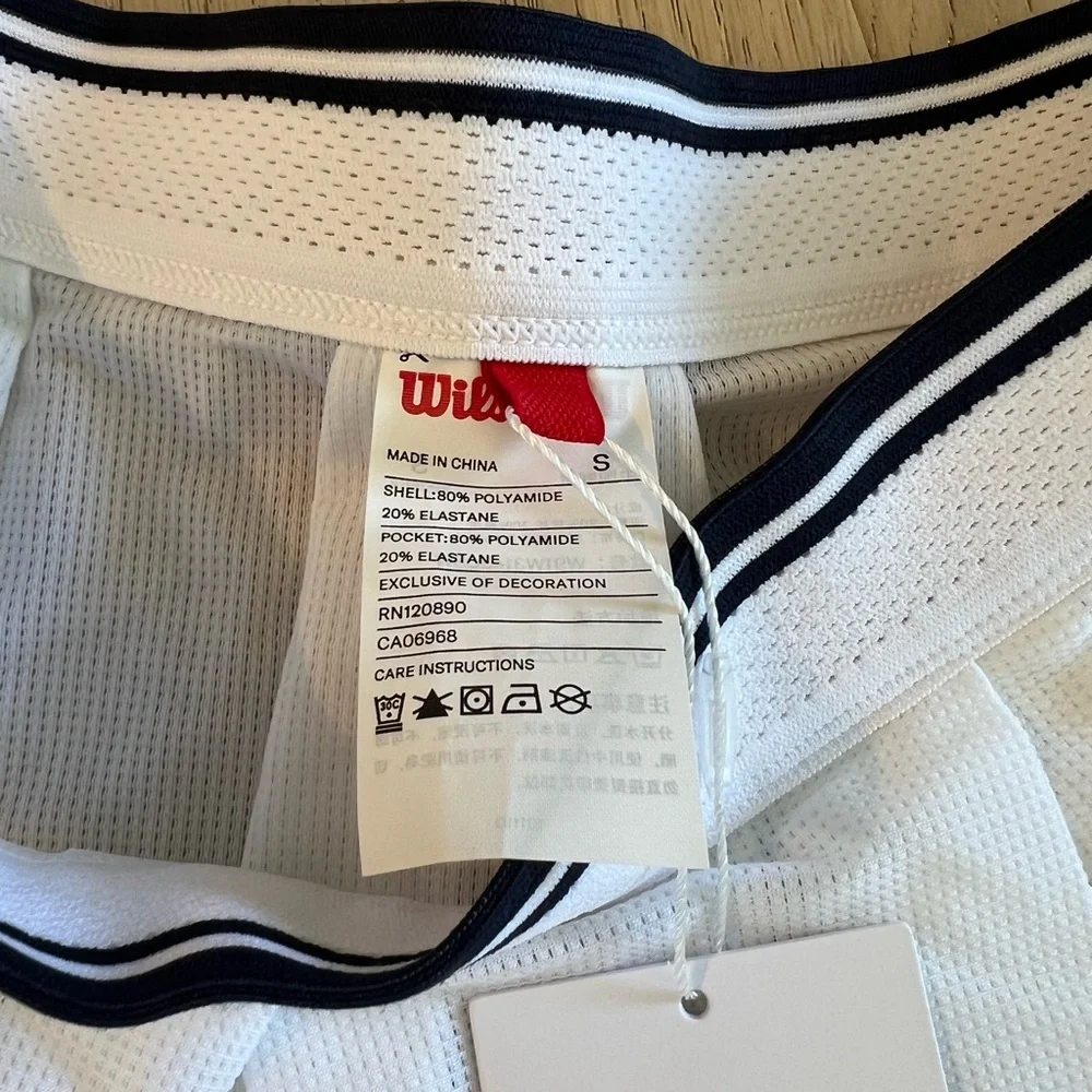 Wilson White Tennis Skirt with Navy Trim - Picture 3 of 4